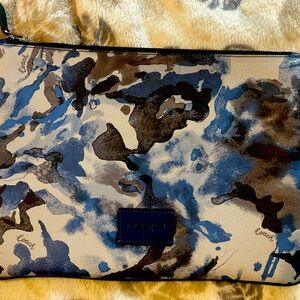 Blue Camouflage Coach Clutch